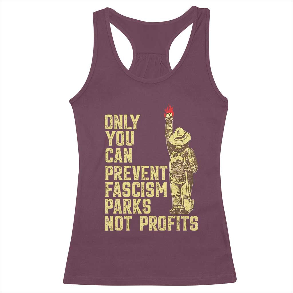 Protect Our National Parks Racerback Tank Top Bear Progressive Funny Gift