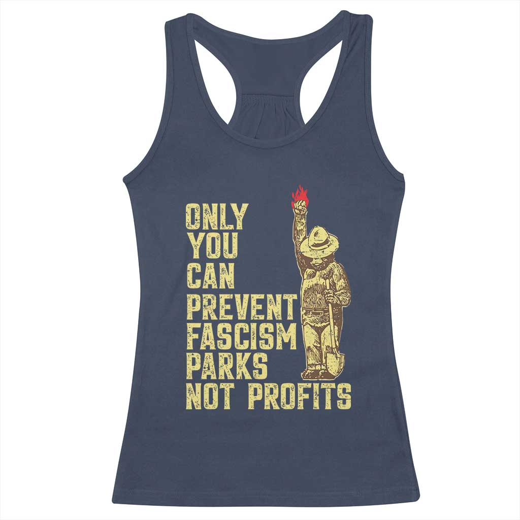 Protect Our National Parks Racerback Tank Top Bear Progressive Funny Gift