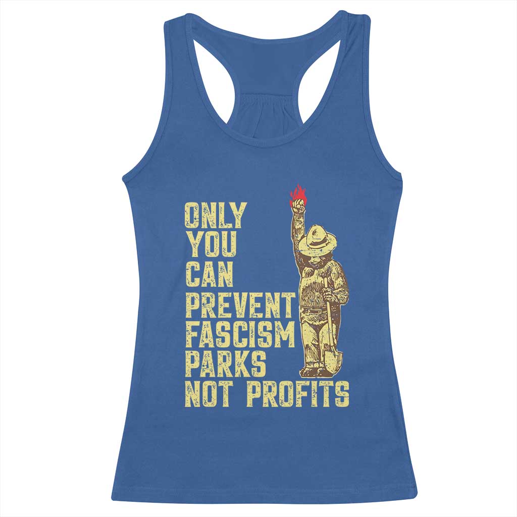 Protect Our National Parks Racerback Tank Top Bear Progressive Funny Gift