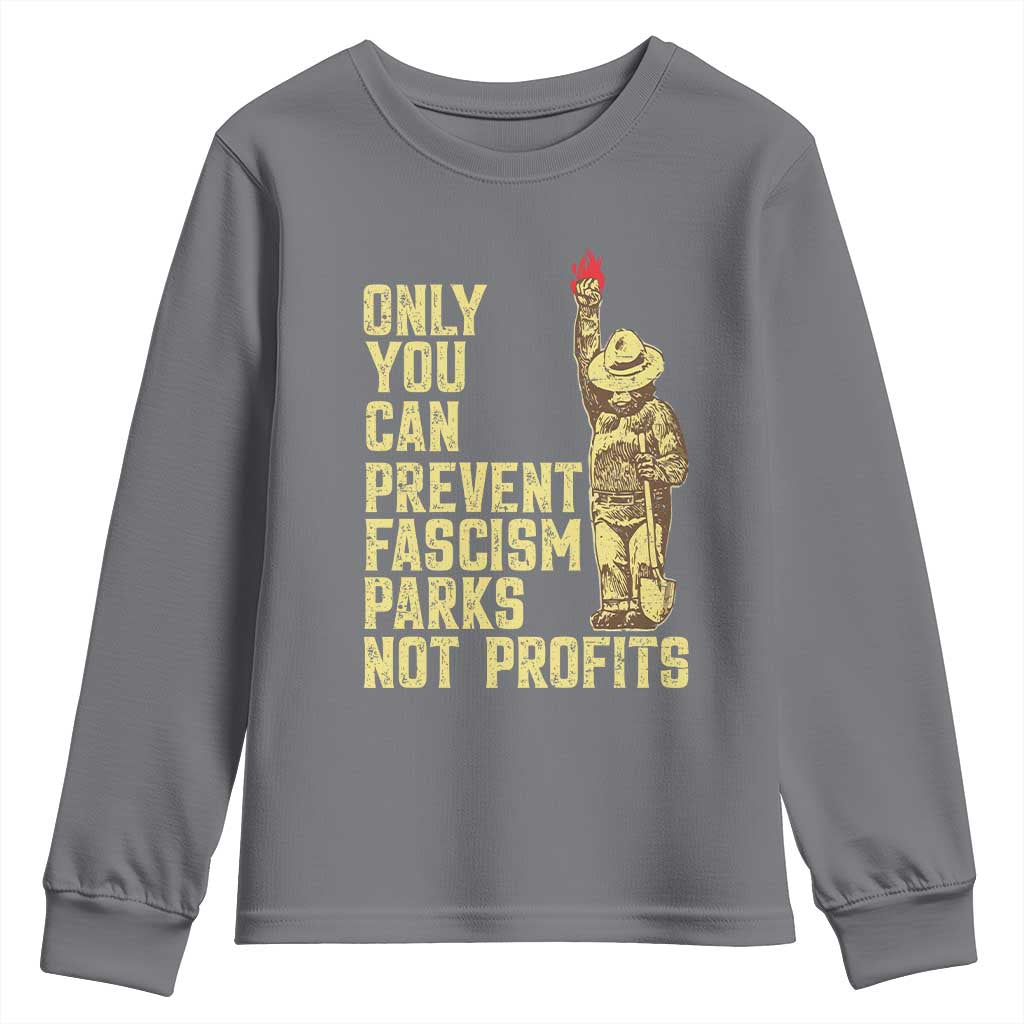 Protect Our National Parks Youth Sweatshirt Bear Progressive Funny Gift