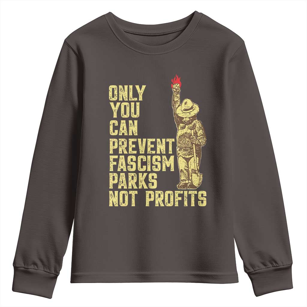 Protect Our National Parks Youth Sweatshirt Bear Progressive Funny Gift