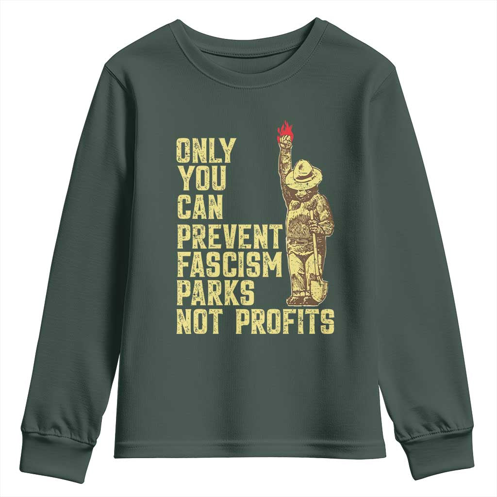 Protect Our National Parks Youth Sweatshirt Bear Progressive Funny Gift