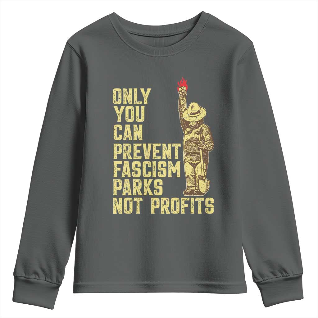 Protect Our National Parks Youth Sweatshirt Bear Progressive Funny Gift