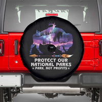 Protect Our National Parks Spare Tire Cover Bison Forest Starscape Aurora