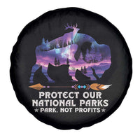 Protect Our National Parks Spare Tire Cover Bison Forest Starscape Aurora
