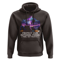 Protect Our National Parks Hoodie Bison Forest Starscape Aurora