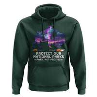 Protect Our National Parks Hoodie Bison Forest Starscape Aurora