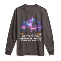 Protect Our National Parks Long Sleeve Shirt Bison Forest Starscape Aurora