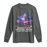 Protect Our National Parks Long Sleeve Shirt Bison Forest Starscape Aurora