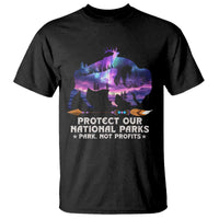Protect Our National Parks T Shirt Bison Forest Starscape Aurora