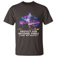 Protect Our National Parks T Shirt Bison Forest Starscape Aurora