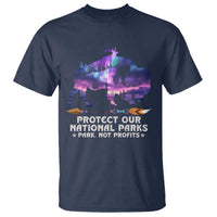 Protect Our National Parks T Shirt Bison Forest Starscape Aurora
