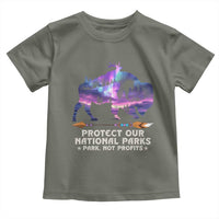 Protect Our National Parks Toddler T Shirt Bison Forest Starscape Aurora