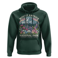 Mount Rainier National Park Hoodie Retro Vintage Wildflowers