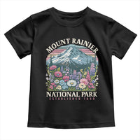 Mount Rainier National Park Toddler T Shirt Retro Vintage Wildflowers