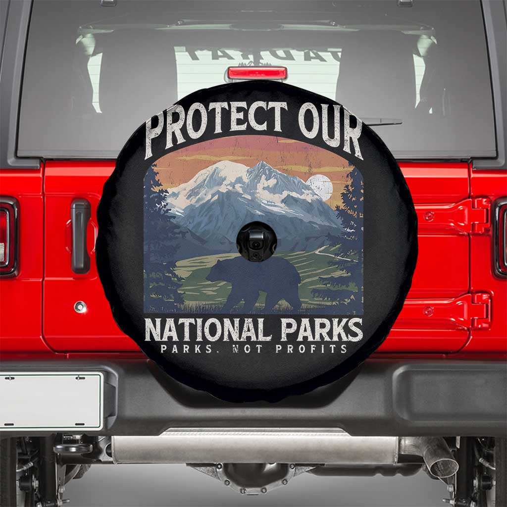 Protect Our National Parks Spare Tire Cover Vintage NPS Bear Mountains