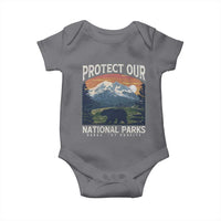 Protect Our National Parks Baby Onesie Vintage NPS Bear Mountains