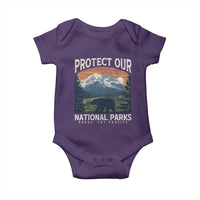 Protect Our National Parks Baby Onesie Vintage NPS Bear Mountains