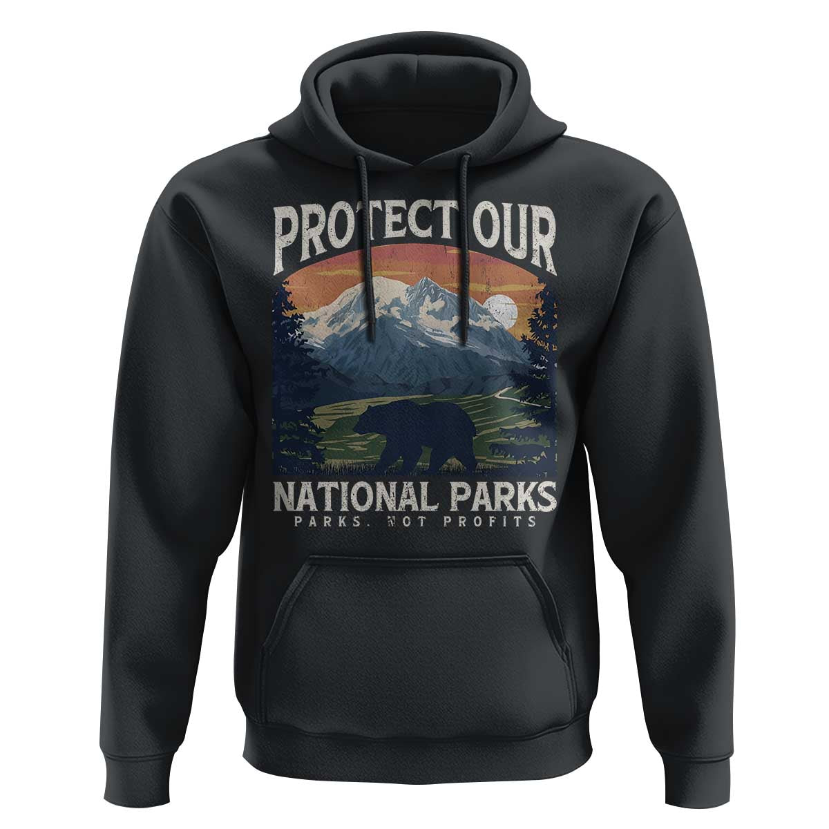Protect Our National Parks Hoodie Vintage NPS Bear Mountains