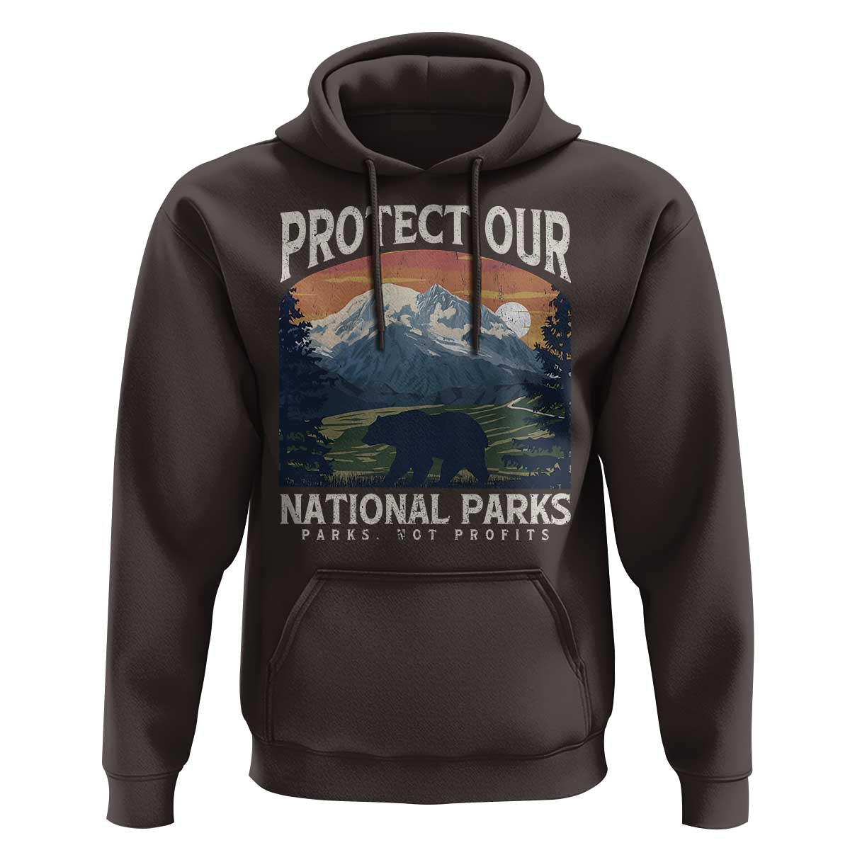 Protect Our National Parks Hoodie Vintage NPS Bear Mountains