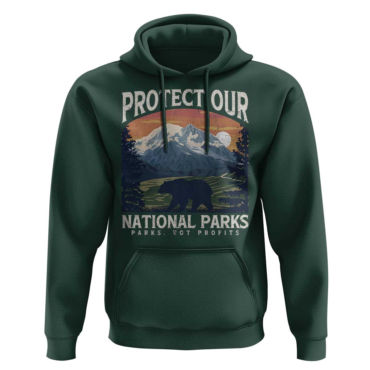 Protect Our National Parks Hoodie Vintage NPS Bear Mountains