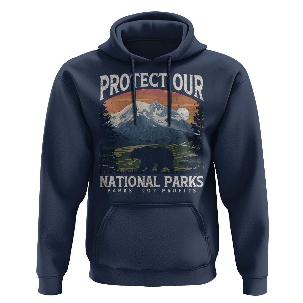 Protect Our National Parks Hoodie Vintage NPS Bear Mountains