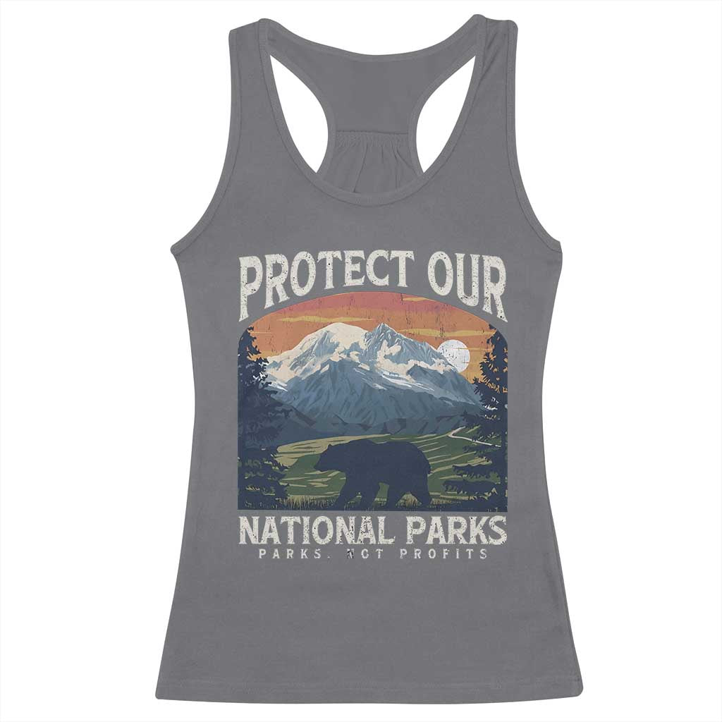 Protect Our National Parks Racerback Tank Top Vintage NPS Bear Mountains
