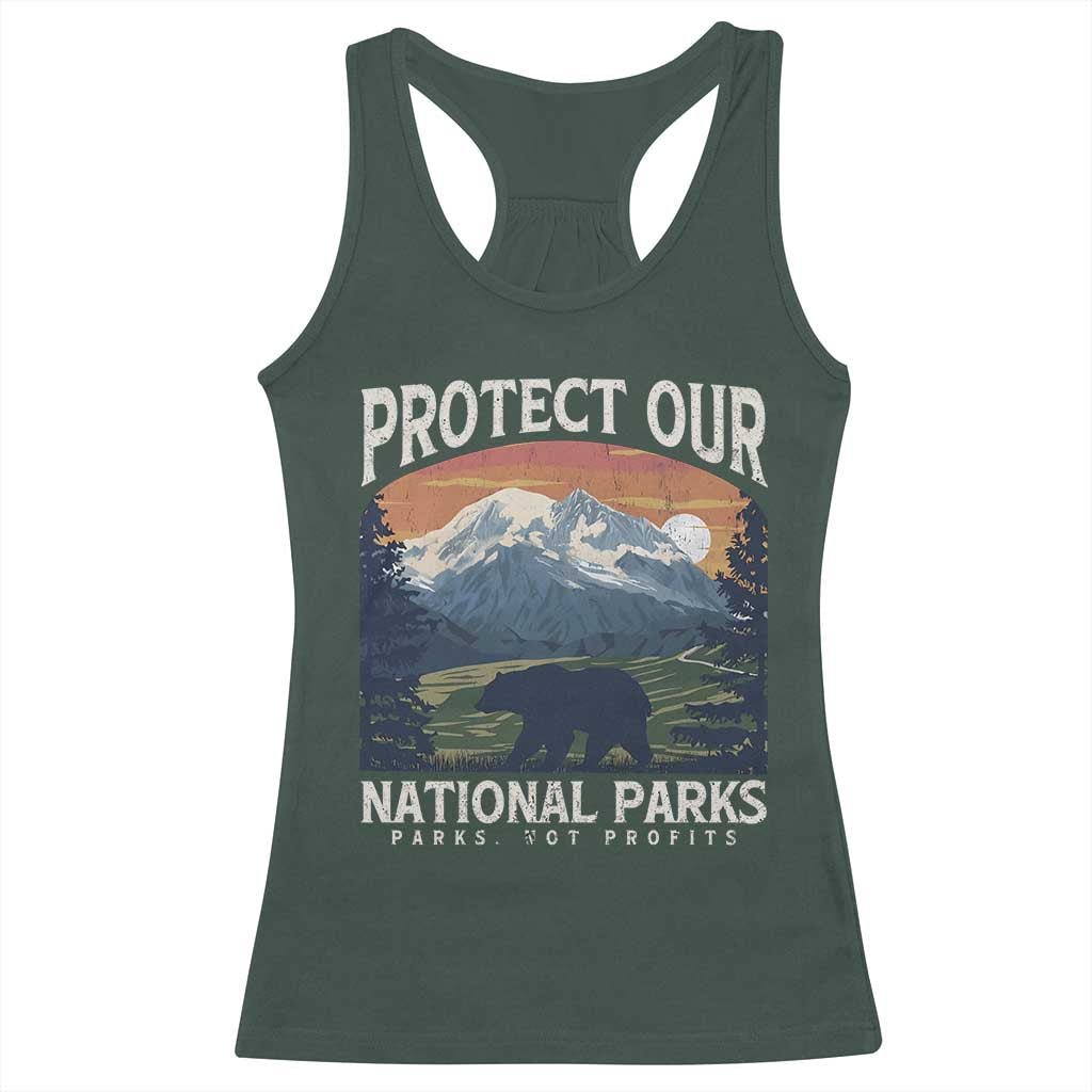 Protect Our National Parks Racerback Tank Top Vintage NPS Bear Mountains