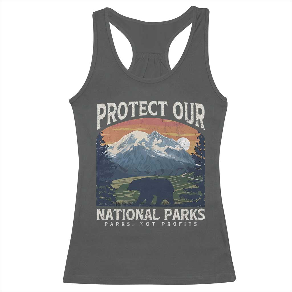 Protect Our National Parks Racerback Tank Top Vintage NPS Bear Mountains