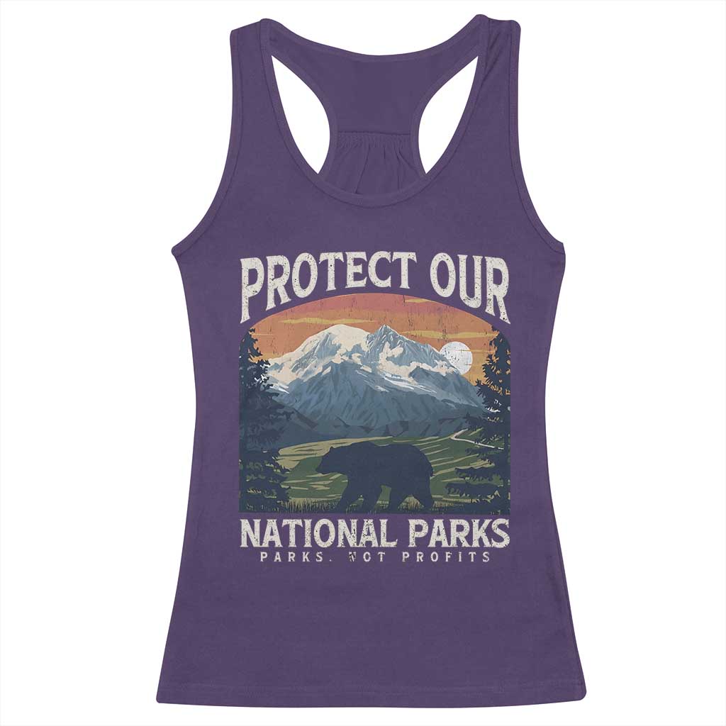 Protect Our National Parks Racerback Tank Top Vintage NPS Bear Mountains