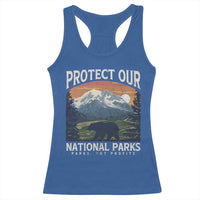 Protect Our National Parks Racerback Tank Top Vintage NPS Bear Mountains