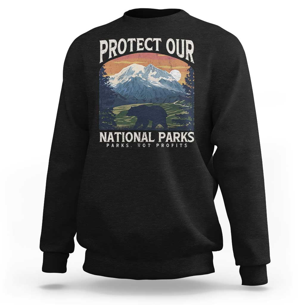 Protect Our National Parks Sweatshirt Vintage NPS Bear Mountains