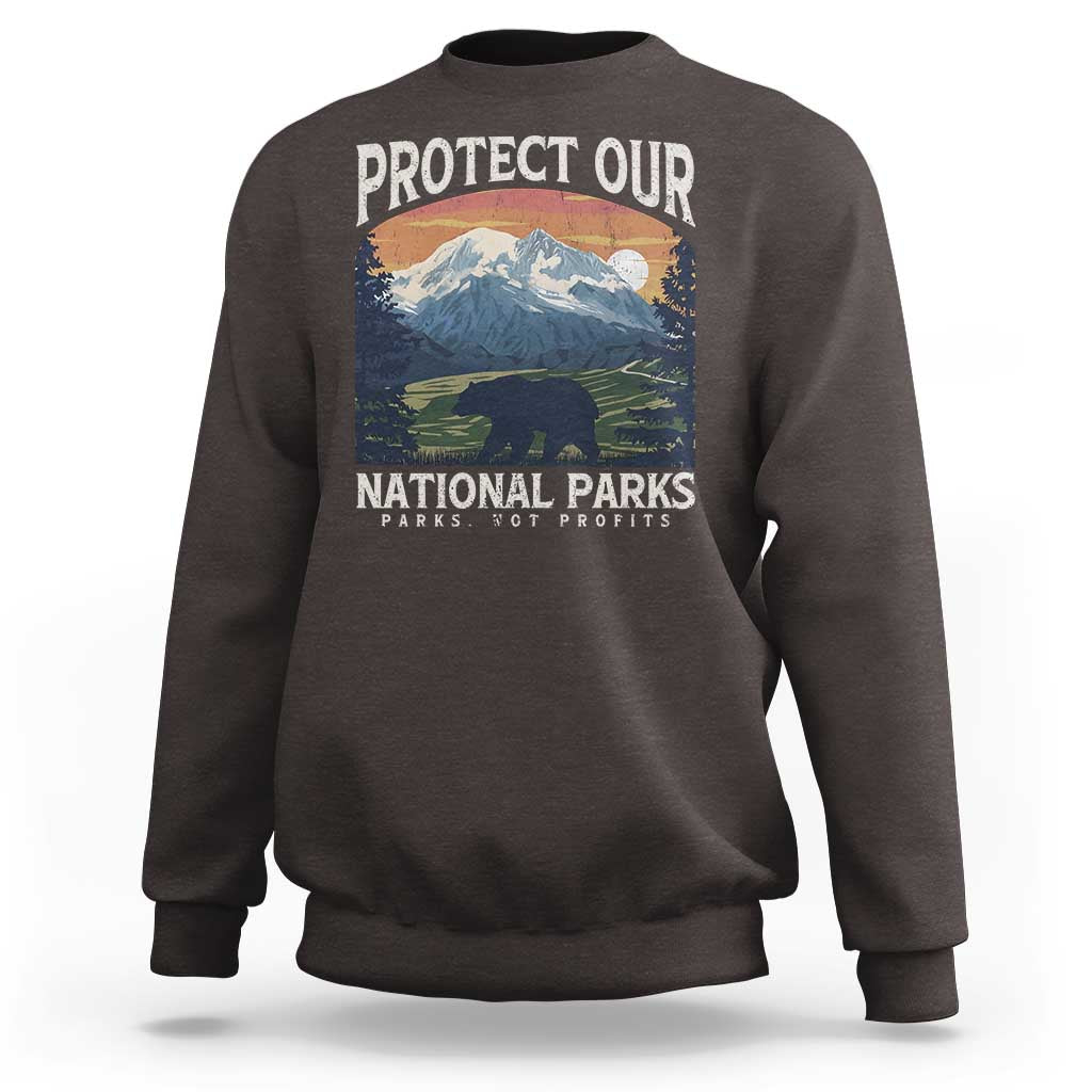 Protect Our National Parks Sweatshirt Vintage NPS Bear Mountains