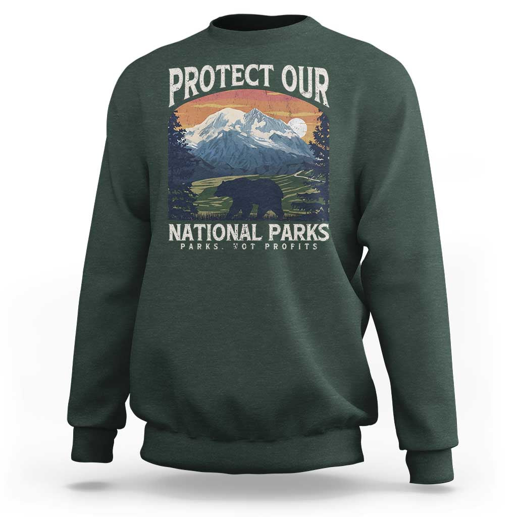 Protect Our National Parks Sweatshirt Vintage NPS Bear Mountains