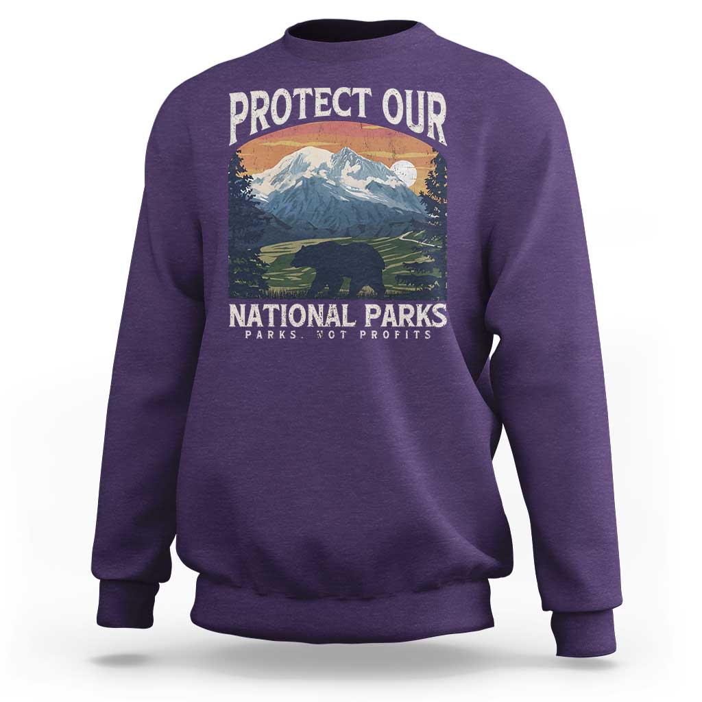 Protect Our National Parks Sweatshirt Vintage NPS Bear Mountains