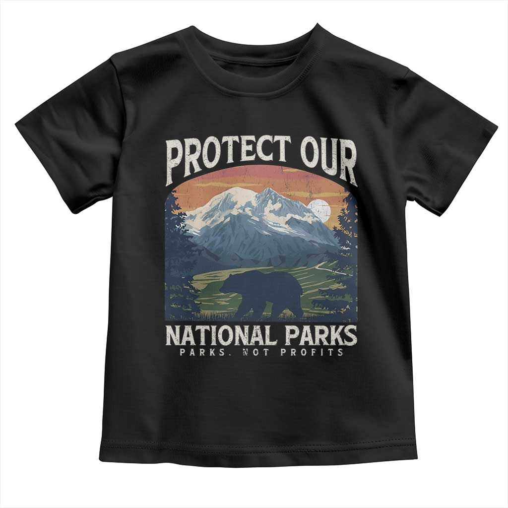 Protect Our National Parks Toddler T Shirt Vintage NPS Bear Mountains