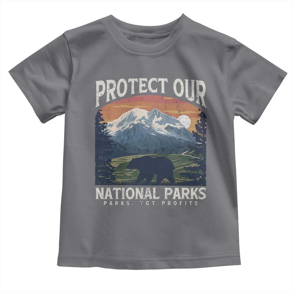 Protect Our National Parks Toddler T Shirt Vintage NPS Bear Mountains