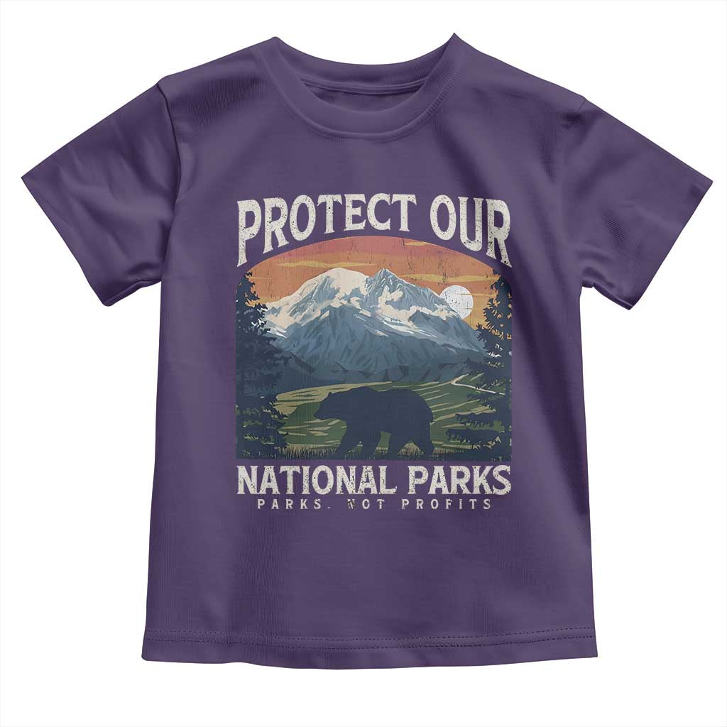 Protect Our National Parks Toddler T Shirt Vintage NPS Bear Mountains