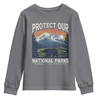 Protect Our National Parks Youth Sweatshirt Vintage NPS Bear Mountains