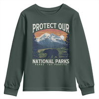 Protect Our National Parks Youth Sweatshirt Vintage NPS Bear Mountains