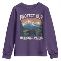 Protect Our National Parks Youth Sweatshirt Vintage NPS Bear Mountains
