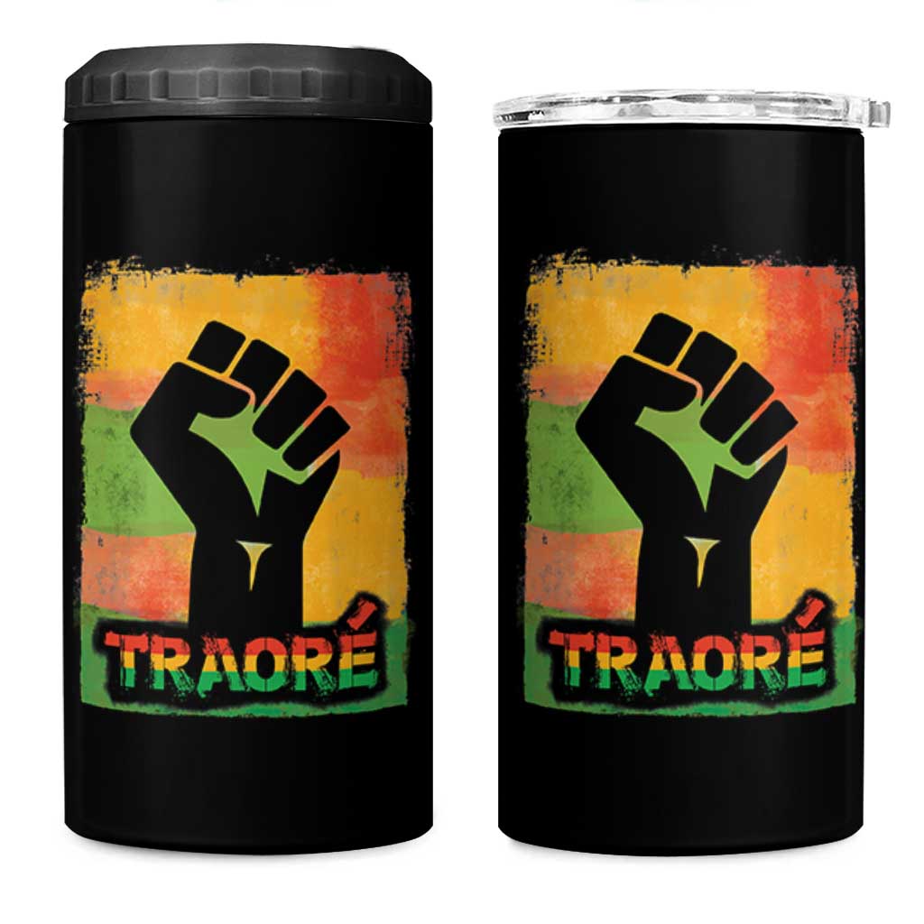 Burkina Faso Ibrahim Traoré 4 in 1 Can Cooler Tumbler