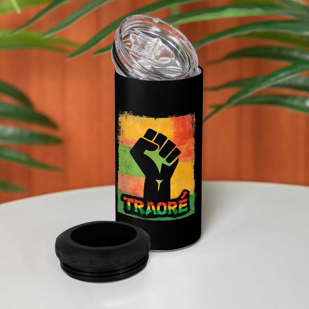 Burkina Faso Ibrahim Traoré 4 in 1 Can Cooler Tumbler