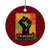 Burkina Faso Ibrahim Traoré Ceramic Ornament - Wonder Print Shop