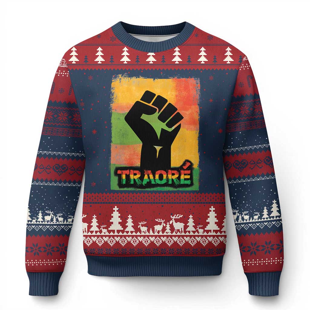 Burkina Faso Ibrahim Traoré Ugly Christmas Sweater - Wonder Print Shop