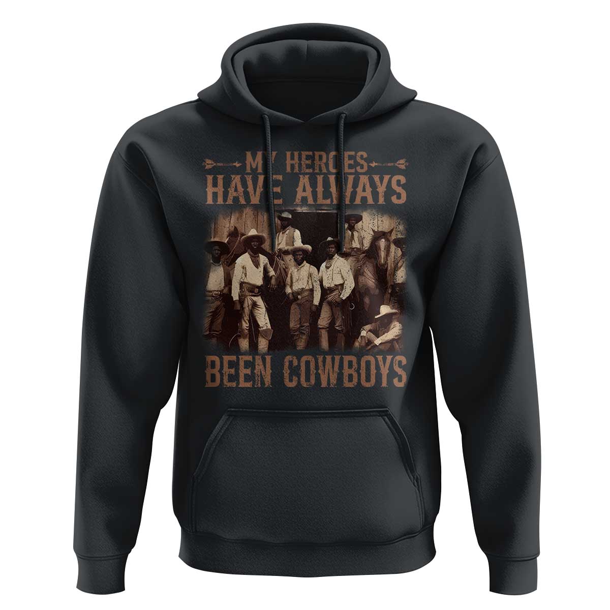 Black Cowboys Hoodie Western Rodeo Melanin Black History Texas Men