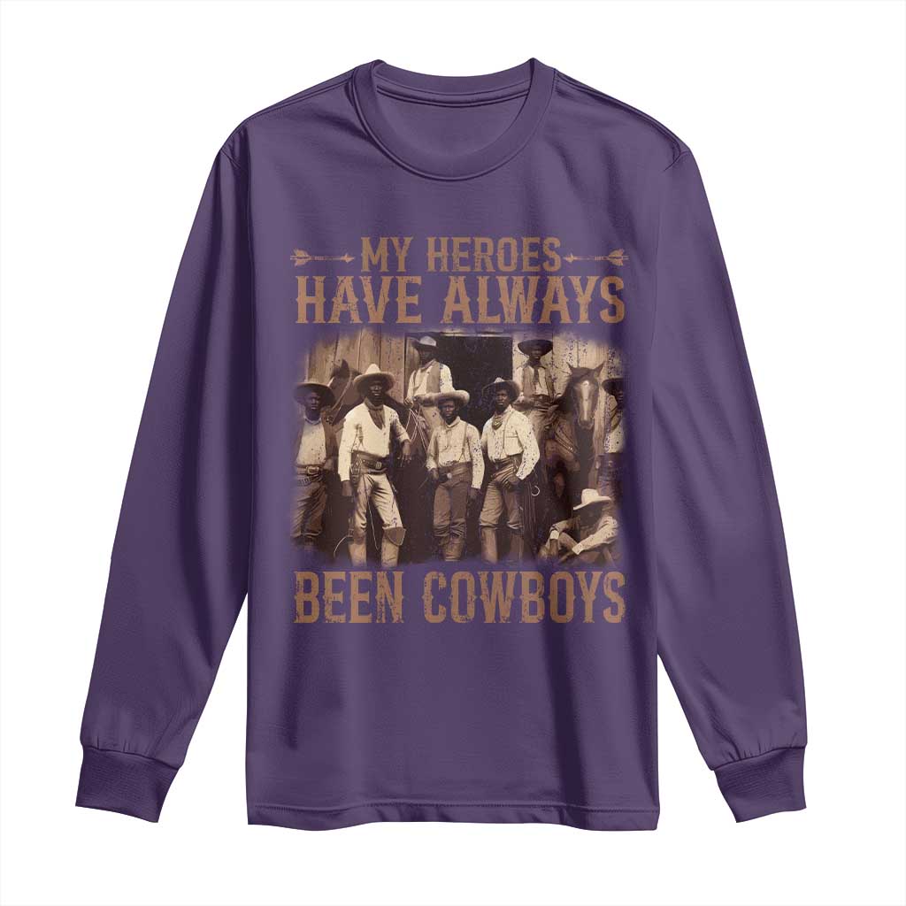Black Cowboys Long Sleeve Shirt Western Rodeo Melanin Black History Texas Men