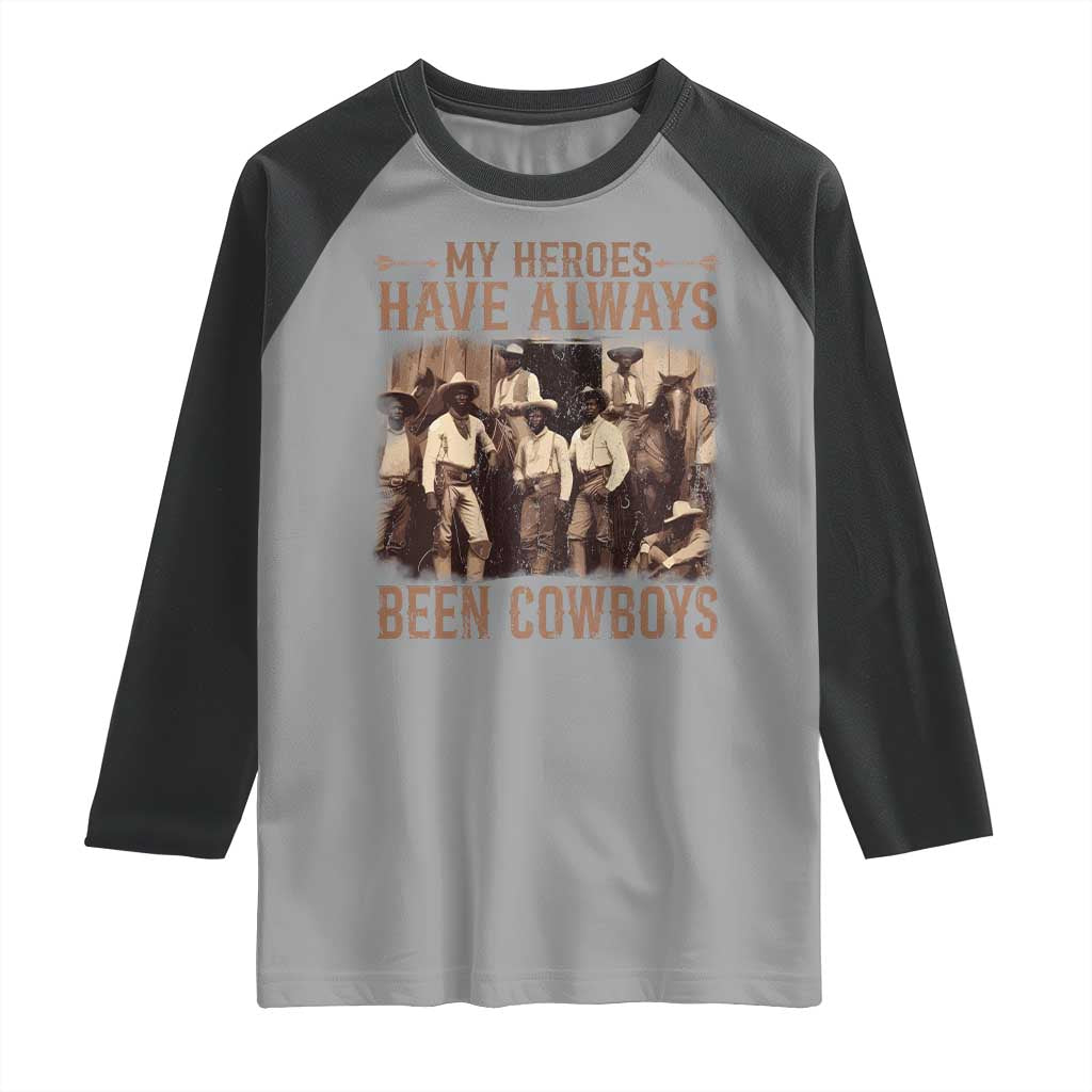 Black Cowboys Raglan Shirt Western Rodeo Melanin Black History Texas Men