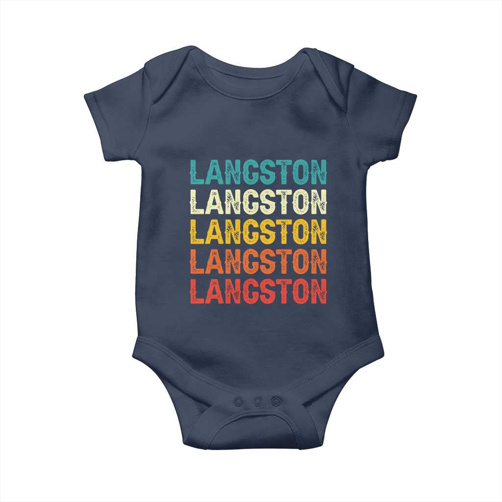 Langston Baby Onesie Oklahoma Retro Vintage City