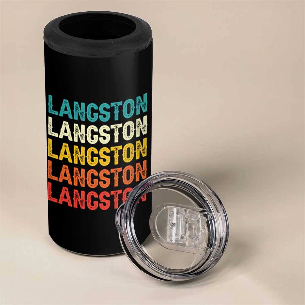 Langston 4 in 1 Can Cooler Tumbler Oklahoma Retro Vintage City